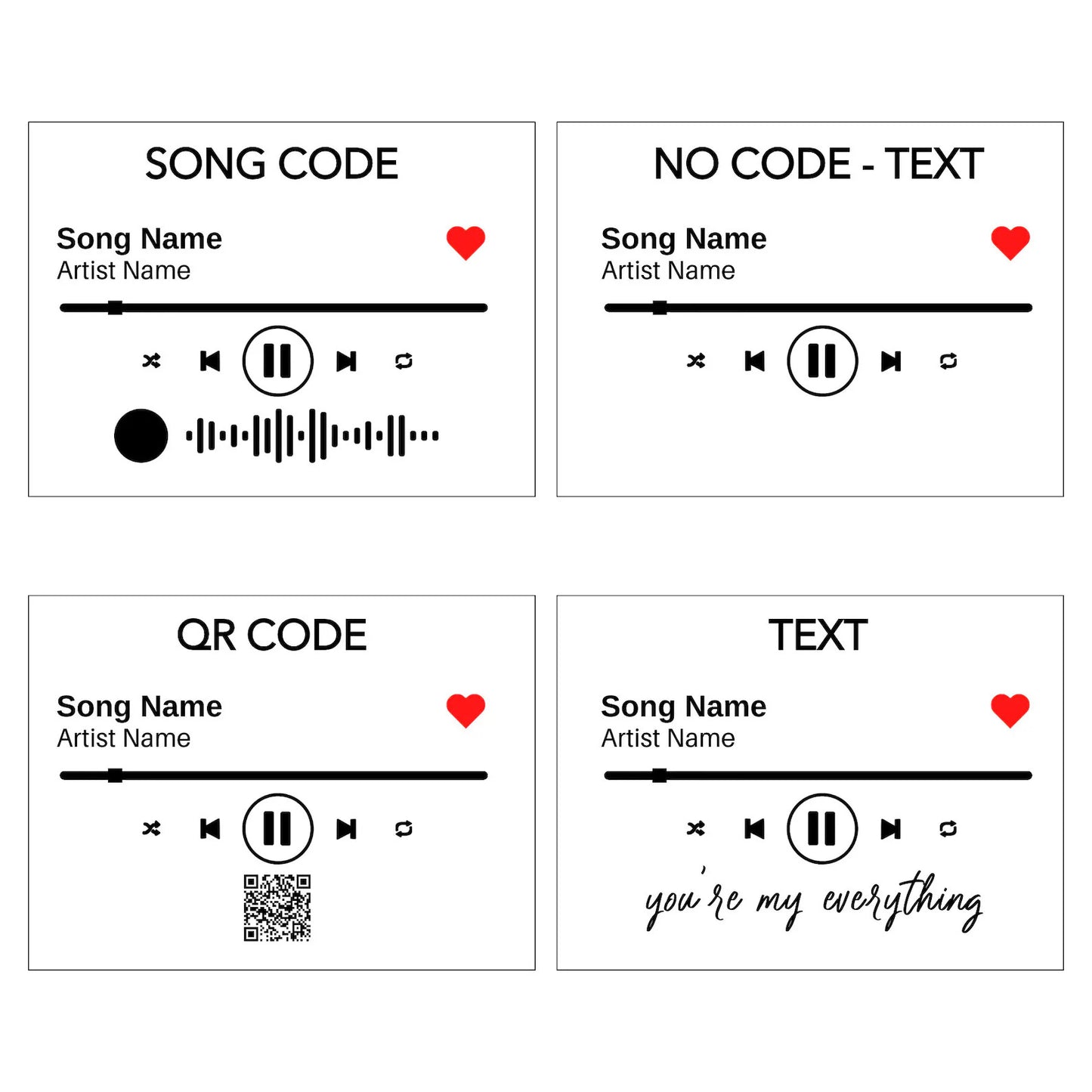 Custom Song Rectangle Acrylic Plaque