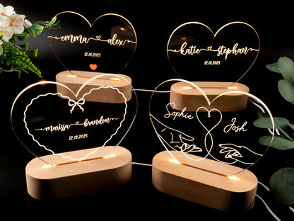 Custom Heart Shaped Night Light