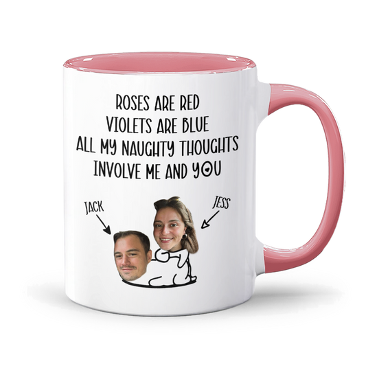 All My Naughty Thoughts Personalized Accent Mug